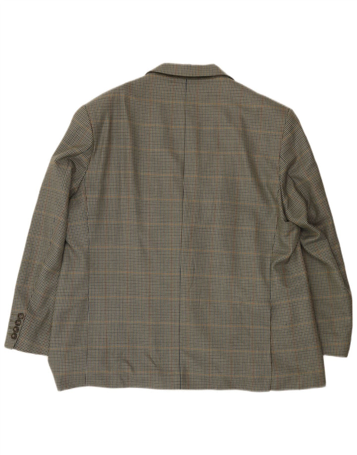 Marks & Spencer Veste blazer à 2 boutons pour homme UK 46 XL pied-de-poule vert
