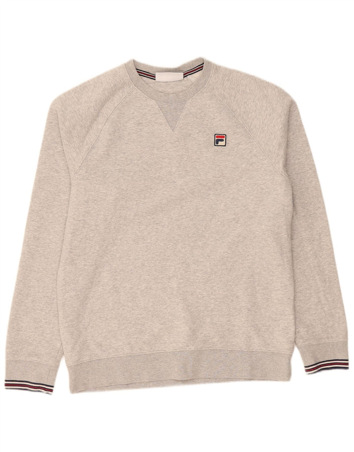 Fila Sweat-shirt pour homme en coton gris Small