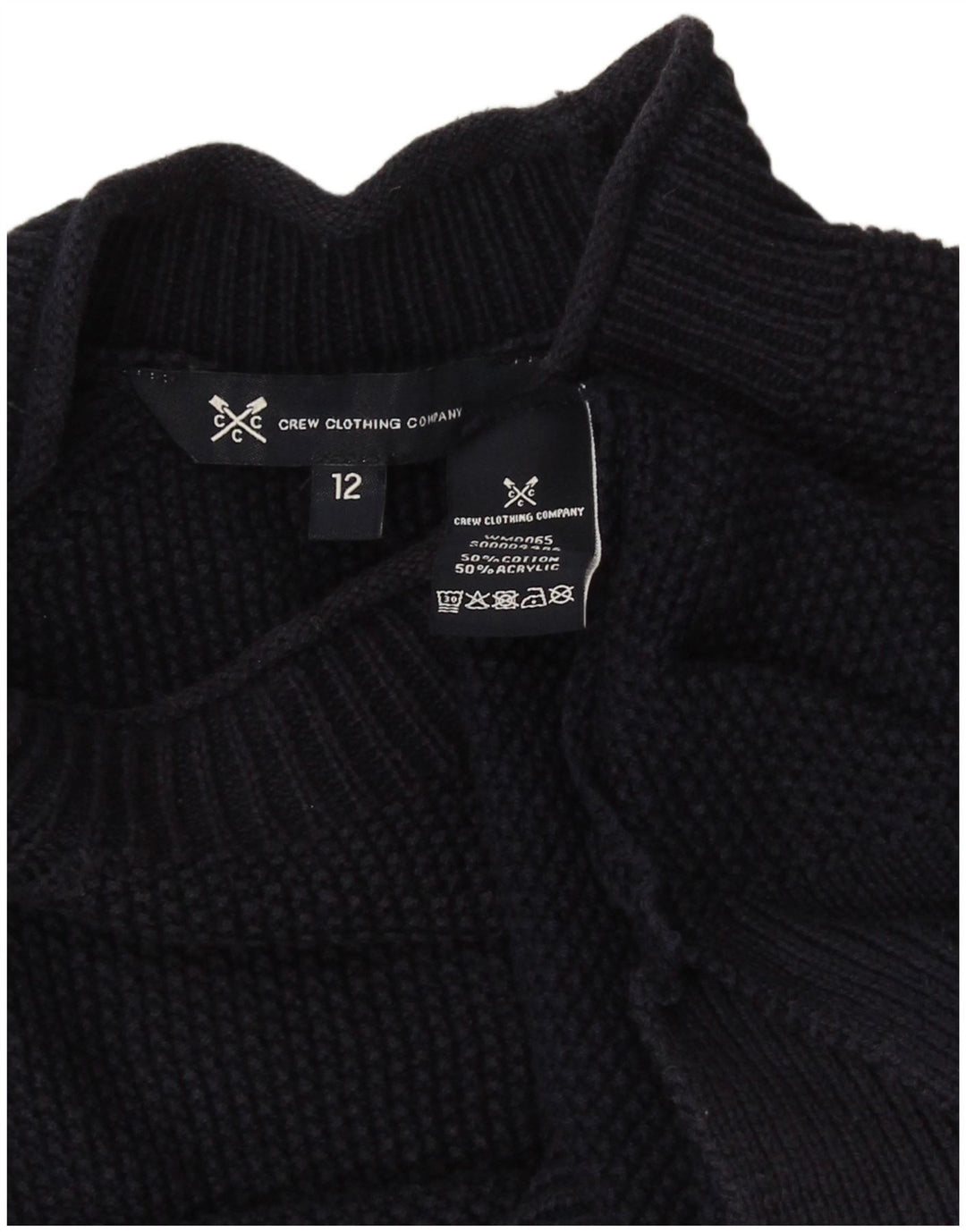 Crew Clothing Pull à col roulé pour femme UK 12 Bleu marine moyen