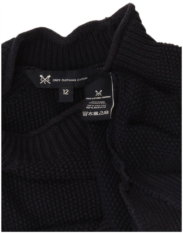 Crew Clothing Pull à col roulé pour femme UK 12 Bleu marine moyen