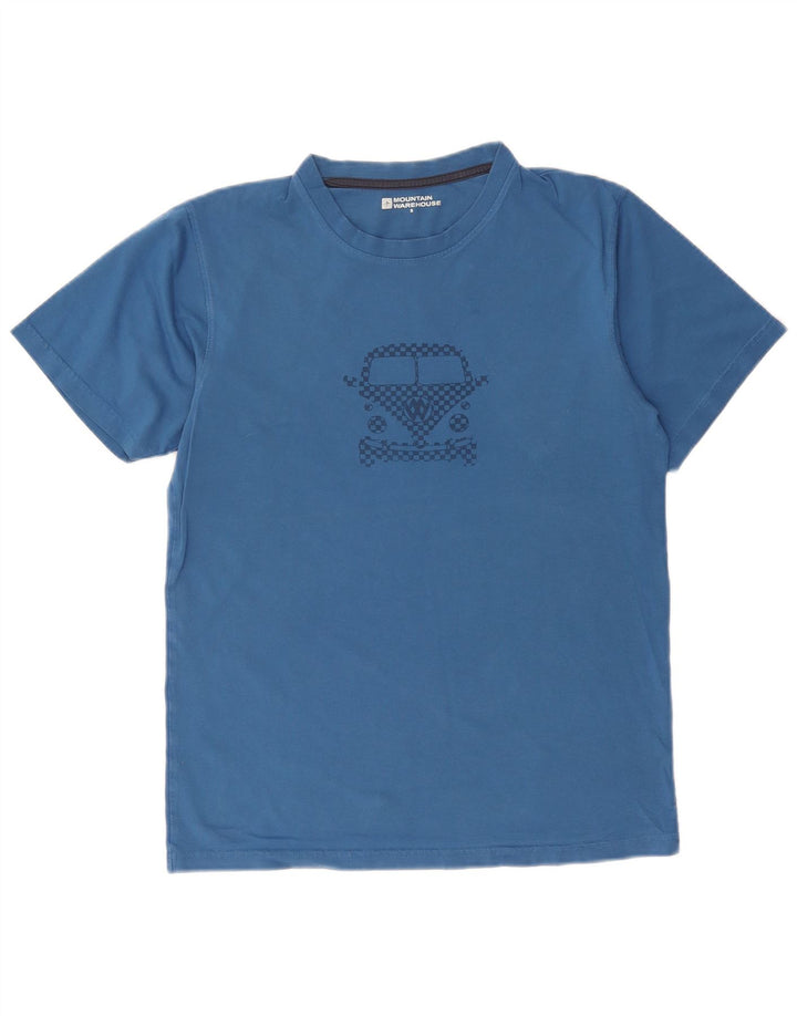 Mountain Warehouse T-shirt graphique pour homme en coton bleu petit