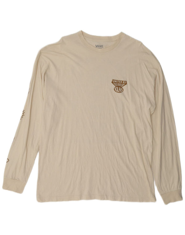 Vans Haut graphique coupe classique à manches longues XL en coton blanc cassé pour homme