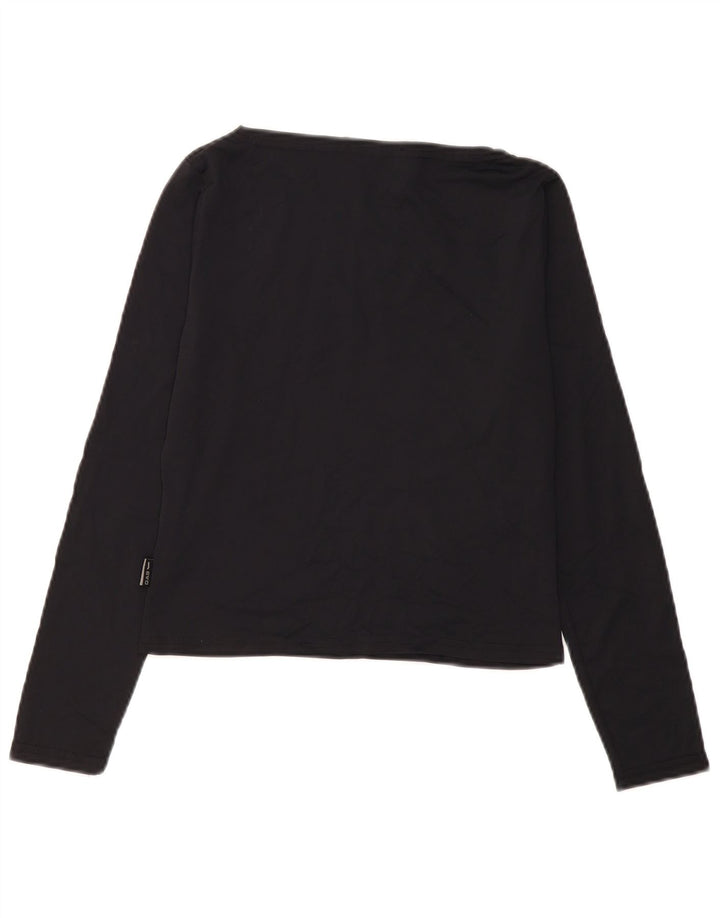 Gas Femmes Crop Top Manches Longues UK 10 Petit Noir Polyamide