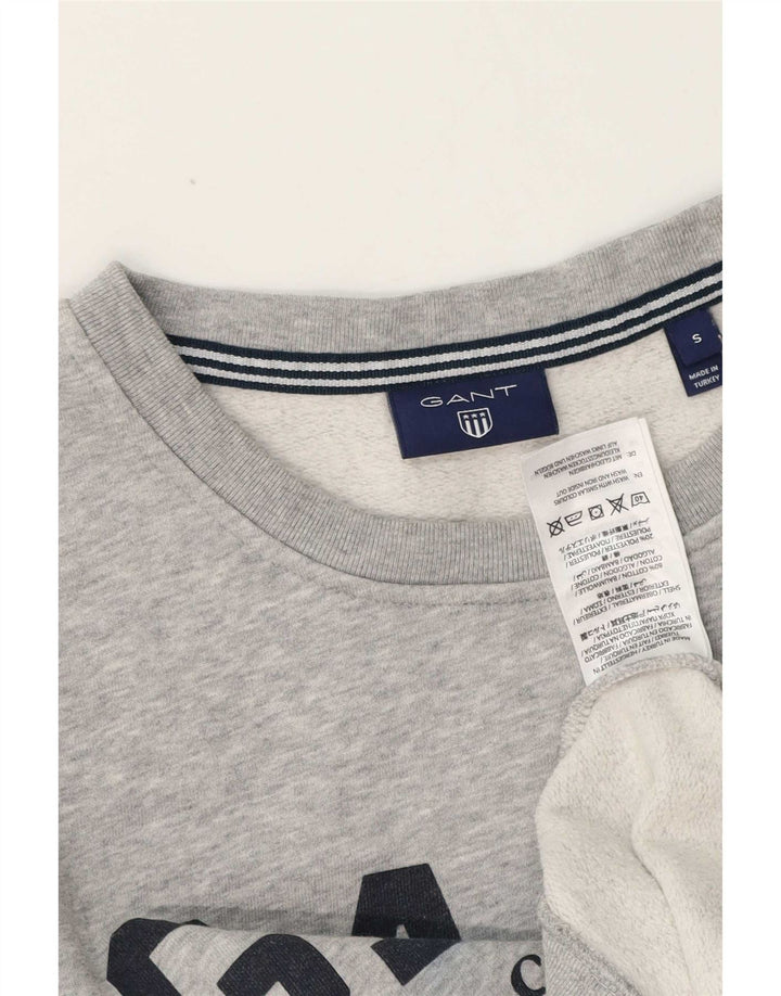 Gant Homme Graphic Sweatshirt Jumper Petit Gris Moucheté Coton