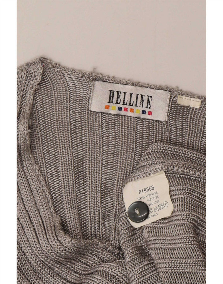 HELLINE Cardigan court pour femme UK 10 Petite viscose grise