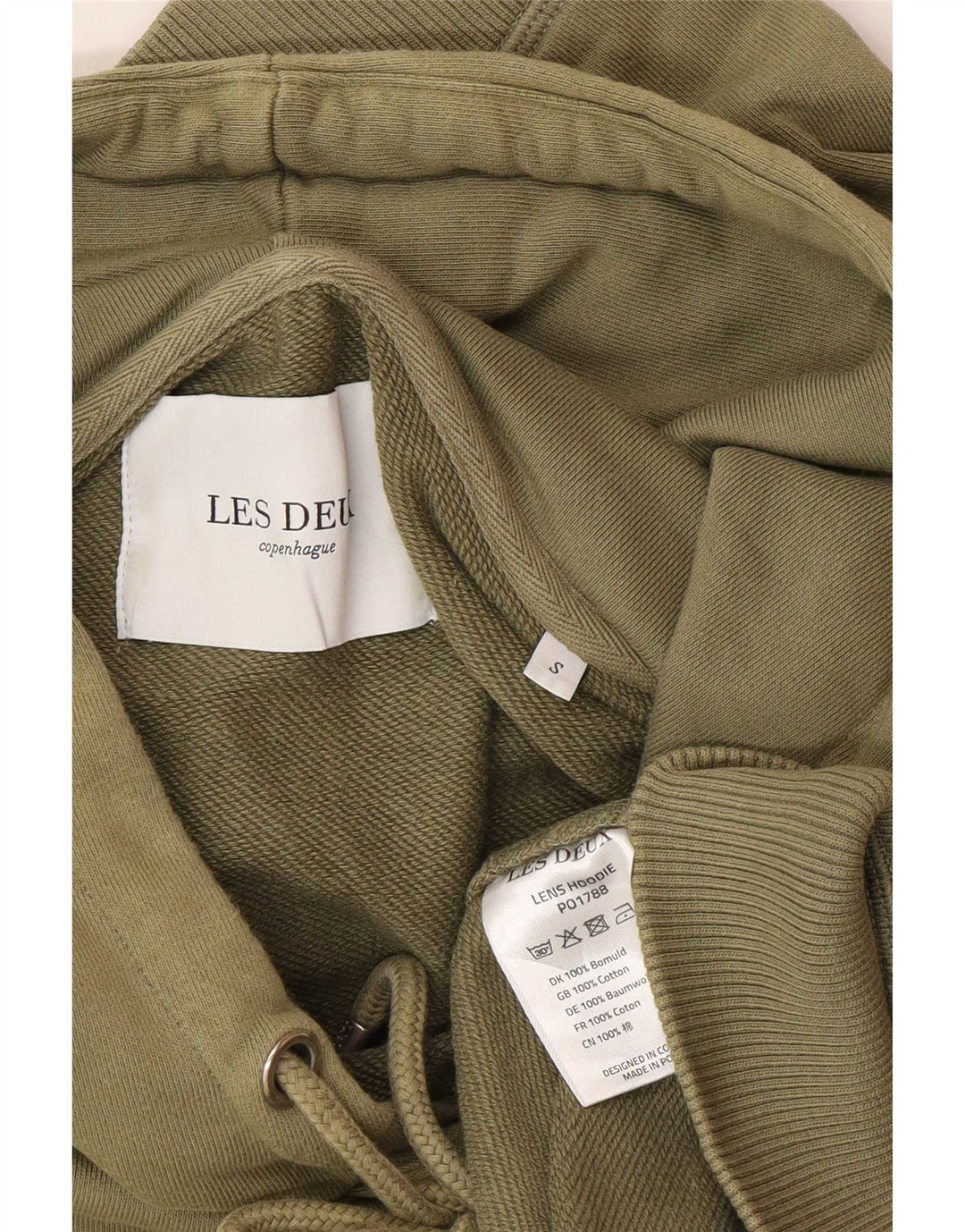 Les Deux Pull à capuche pour homme Petit Kaki Coton