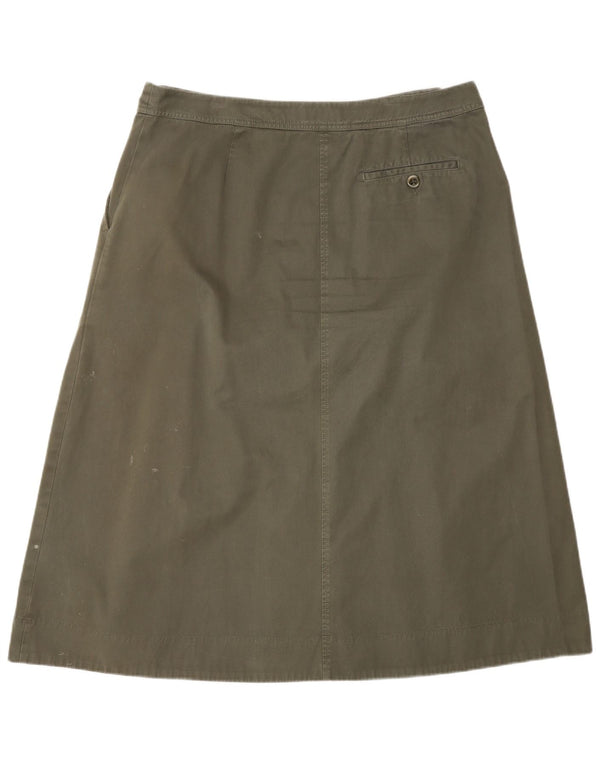 Toast Jupe Midi A-Line Femme W36 XL Kaki Coton