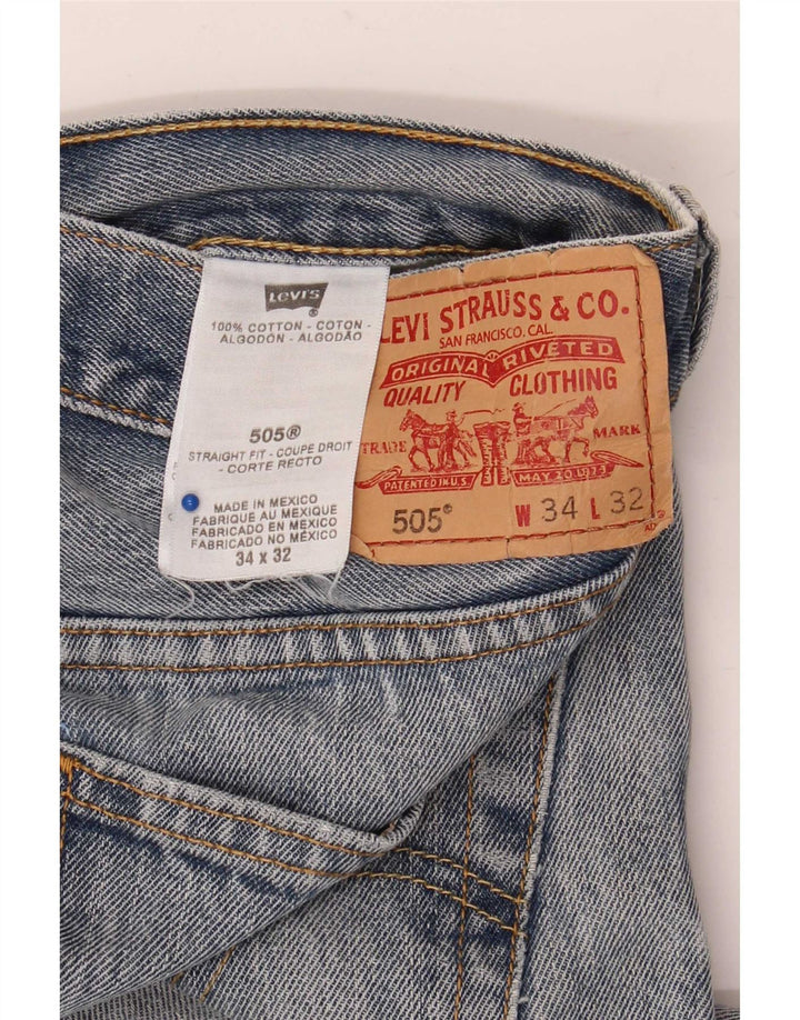 Levi's Jean Droit 505 Homme Bleu W34 L32 Coton