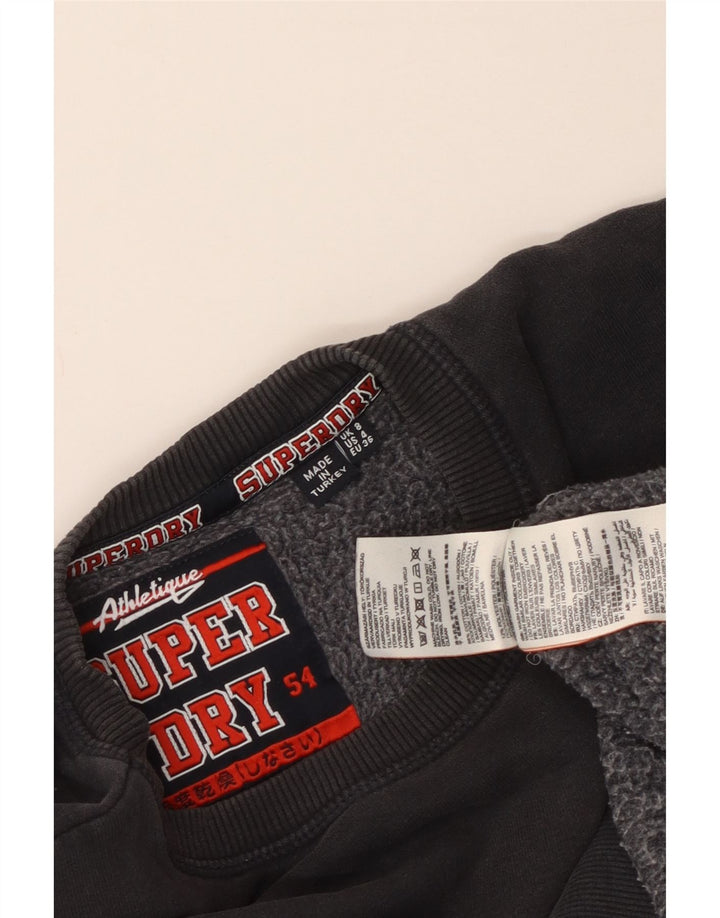 Superdry Pull-over surdimensionné graphique pour hommes UK 8 Small Gris Coton