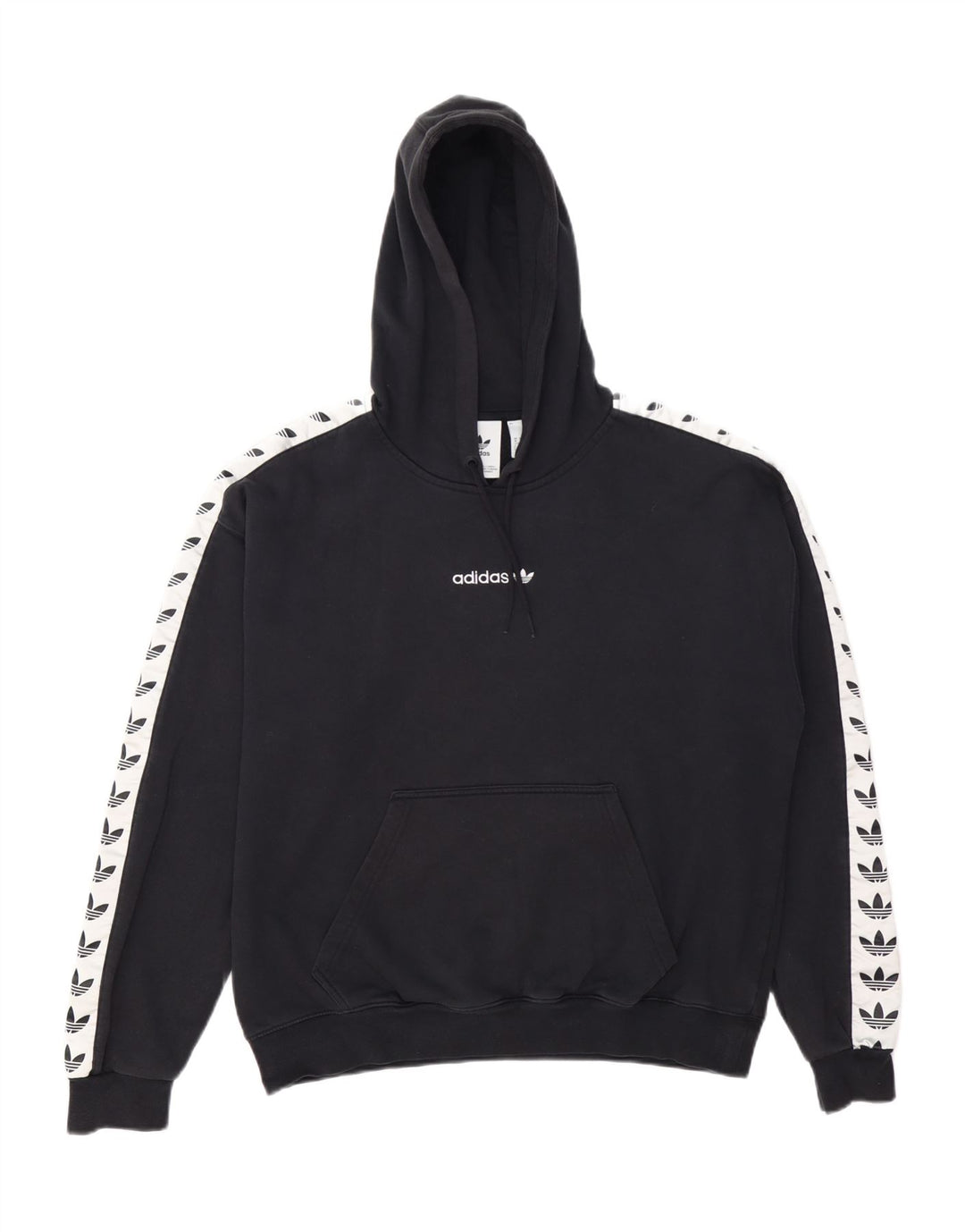 ADIDAS Pull à capuche graphique pour homme en coton color block noir moyen