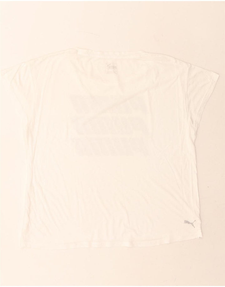 PUMA Womens Graphic T-Shirt Top UK 16 Large White Vintage Puma and Second-Hand Puma from Messina Hembry 