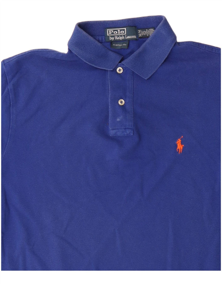 Polo Ralph Lauren Polo ajusté sur mesure pour homme en coton bleu moyen
