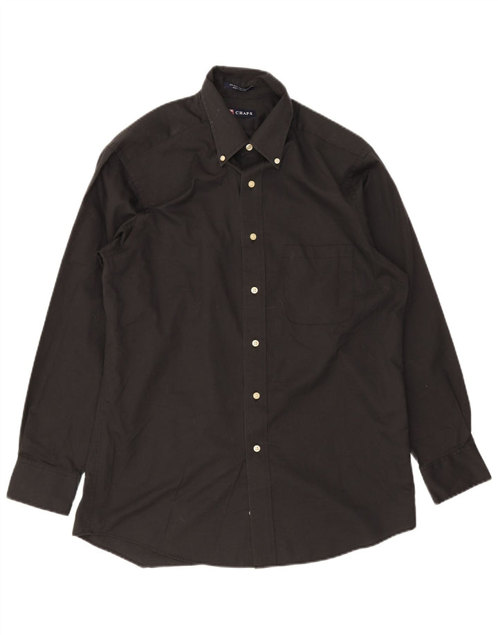 Chaps Chemise Homme Taille 15 1/2 Coton Noir Moyen