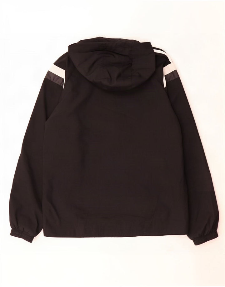 Adidas Veste de pluie à capuche pour homme UK 36 Petit Noir Colorblock Polyester