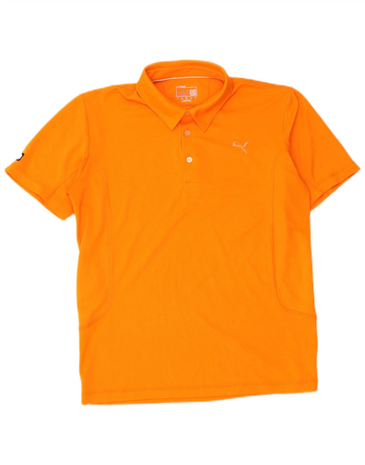 Puma Polo Homme Orange Moyen Polyester