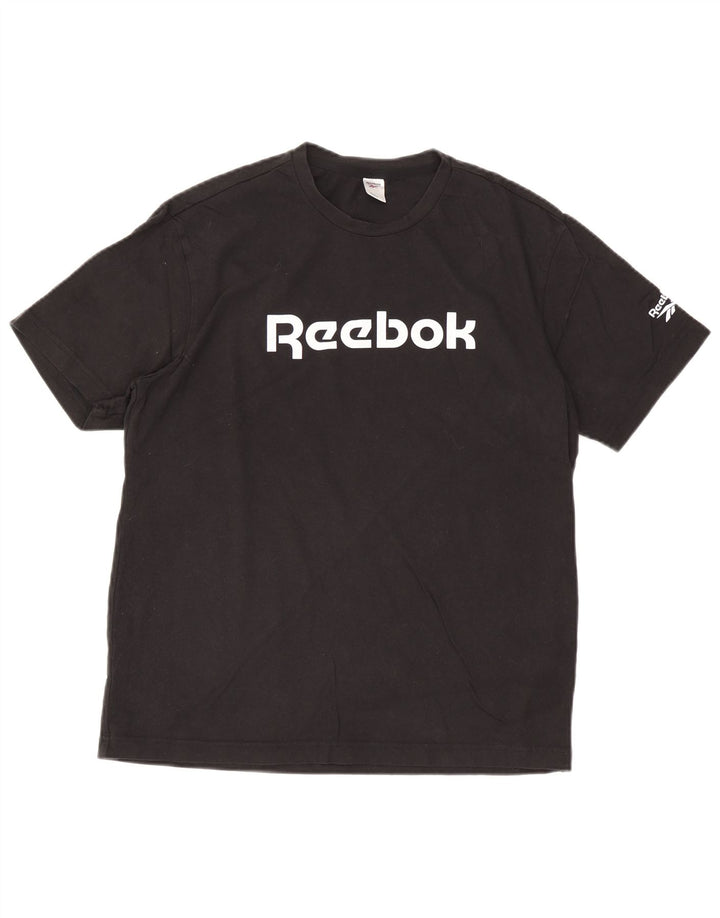 Reebok T-Shirt Graphique Homme Grand Noir Coton