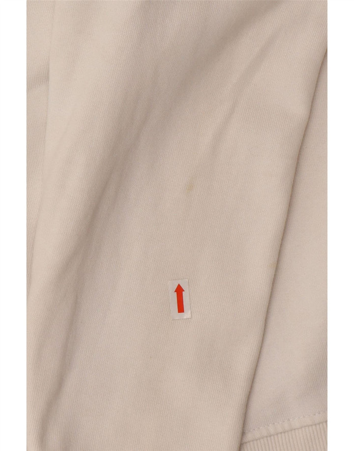 Guess Haut graphique à manches longues pour homme en coton color block blanc moyen