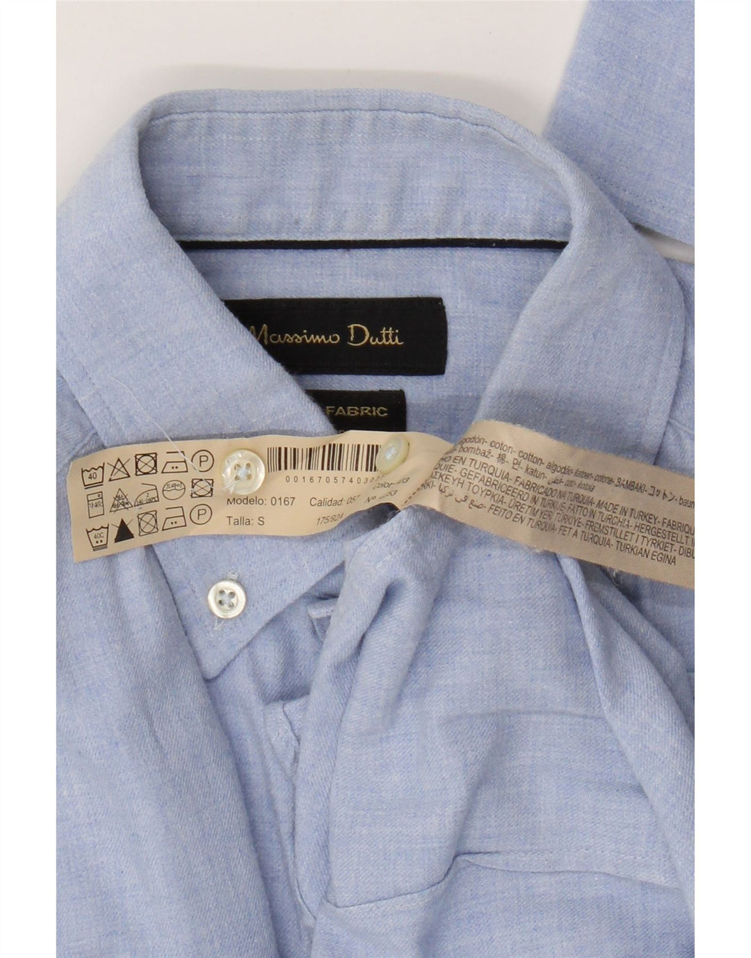 Massimo Dutti Chemise Homme Petit Bleu Coton