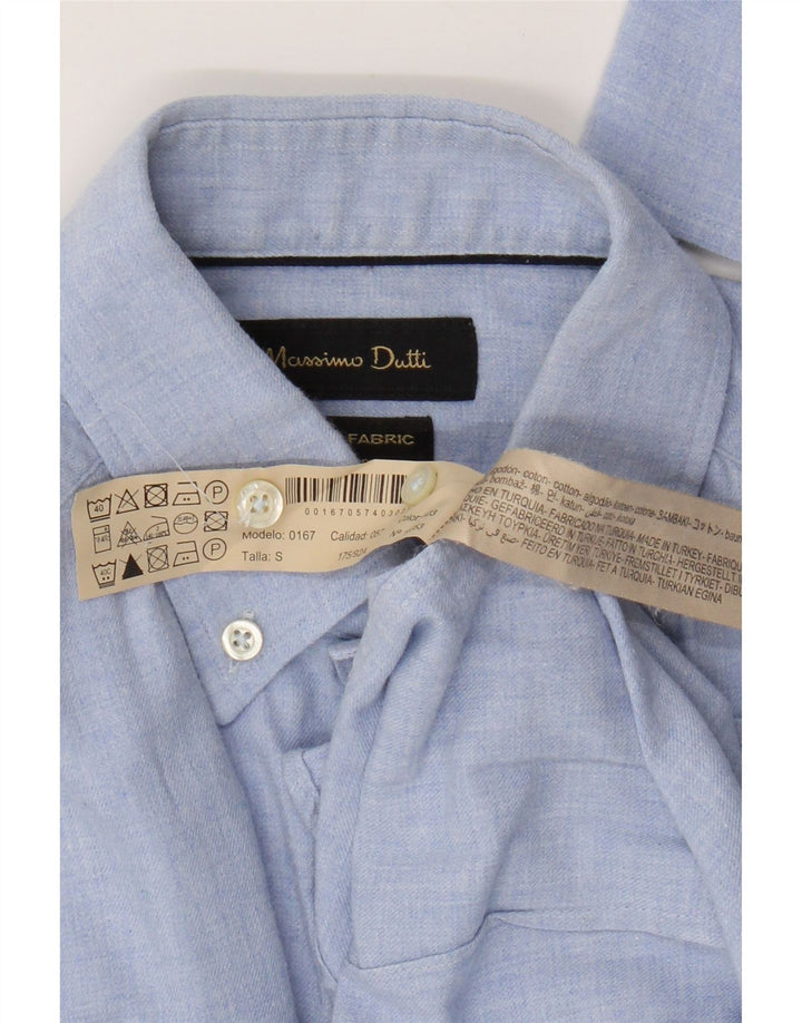Massimo Dutti Chemise Homme Petit Bleu Coton