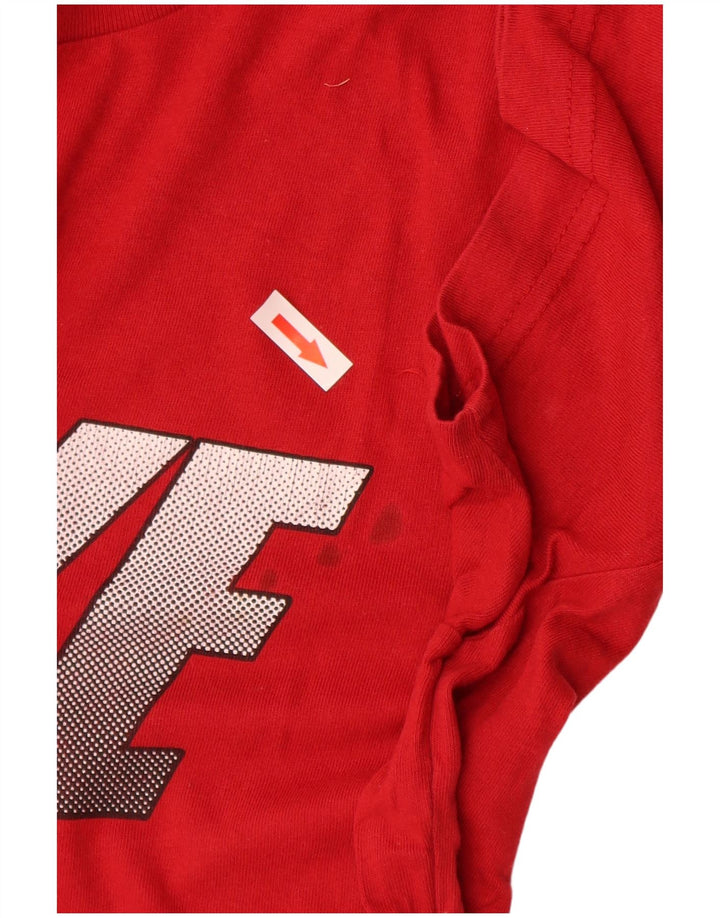Nike T-shirt graphique pour homme UK 38/40 Rouge moyen Coton
