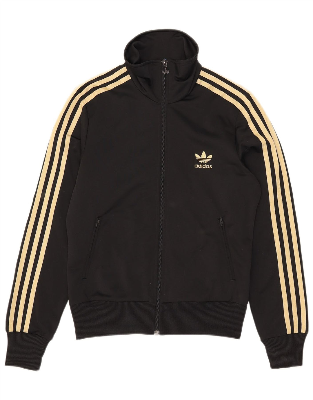 Adidas Femmes Graphique Survêtement Top Veste UK 14 Moyen Noir Polyester