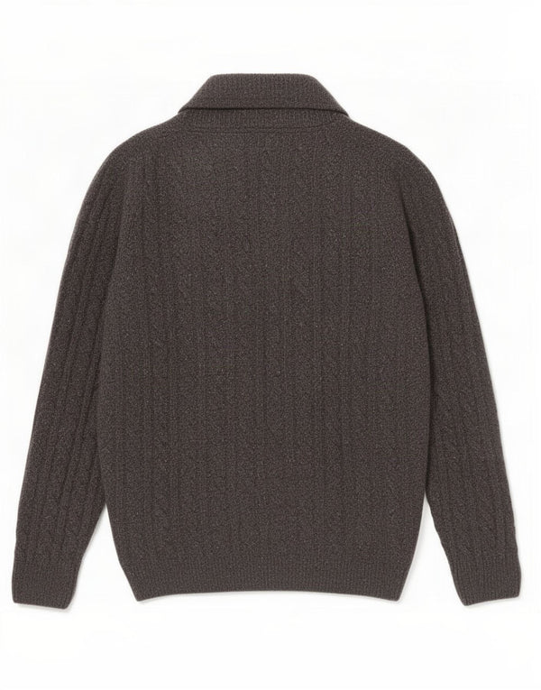 Massimo Dutti Cardigan Homme Pull Large Gris Laine