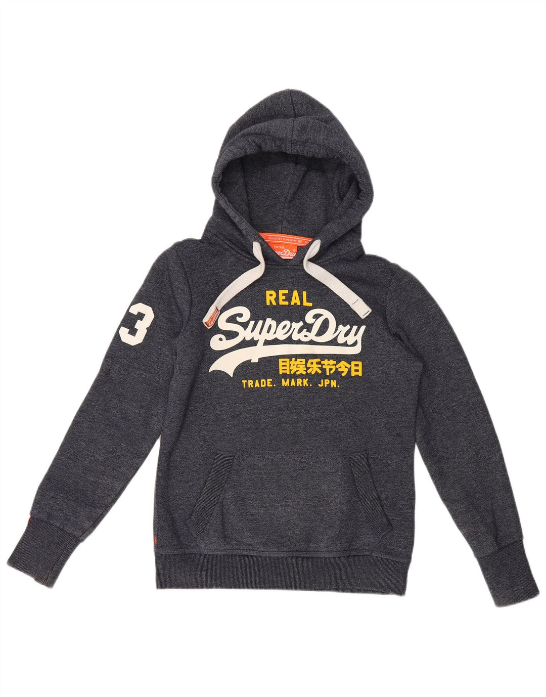 Superdry Pull à Capuche Graphique Homme Bleu Marine Moyen Coton