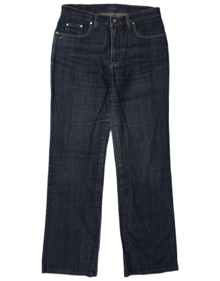 TRUSSARDI Jean Droit Femme W30 L31 Bleu Coton