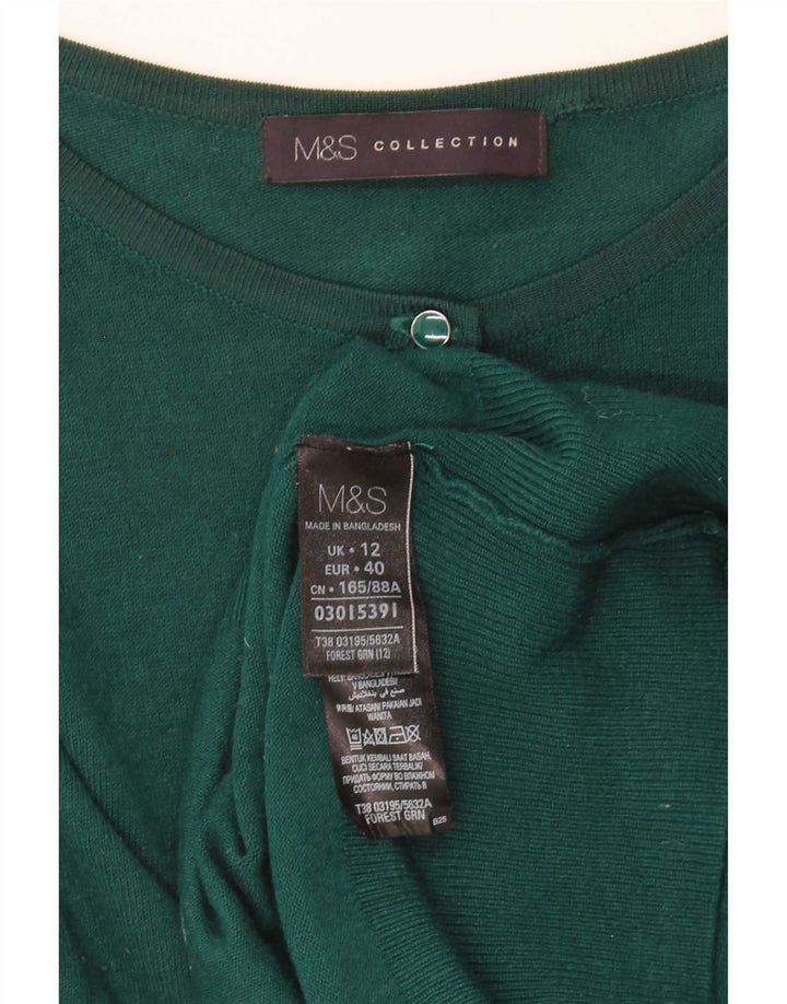 Marks & Spencer Cardigan pour femme en viscose vert moyen UK 42