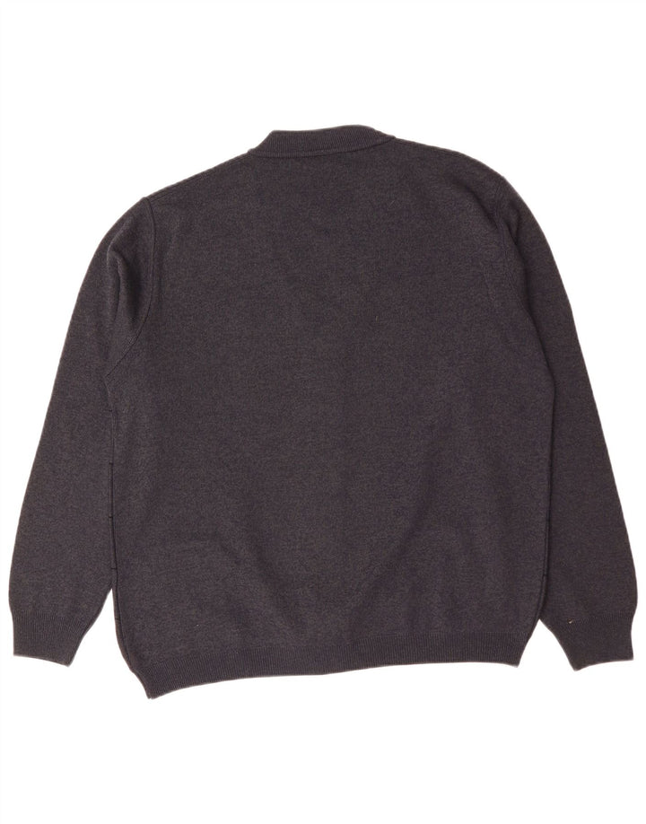 RODES Cardigan pour homme en laine à carreaux gris