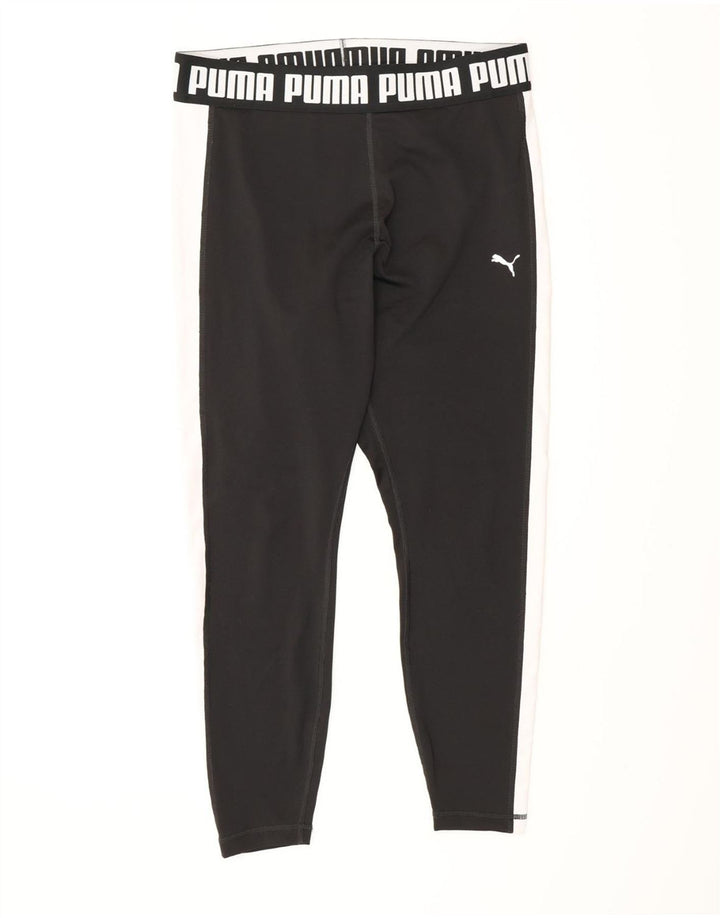 Puma Leggings graphiques pour femmes UK 16 Large Noir Polyester Sports