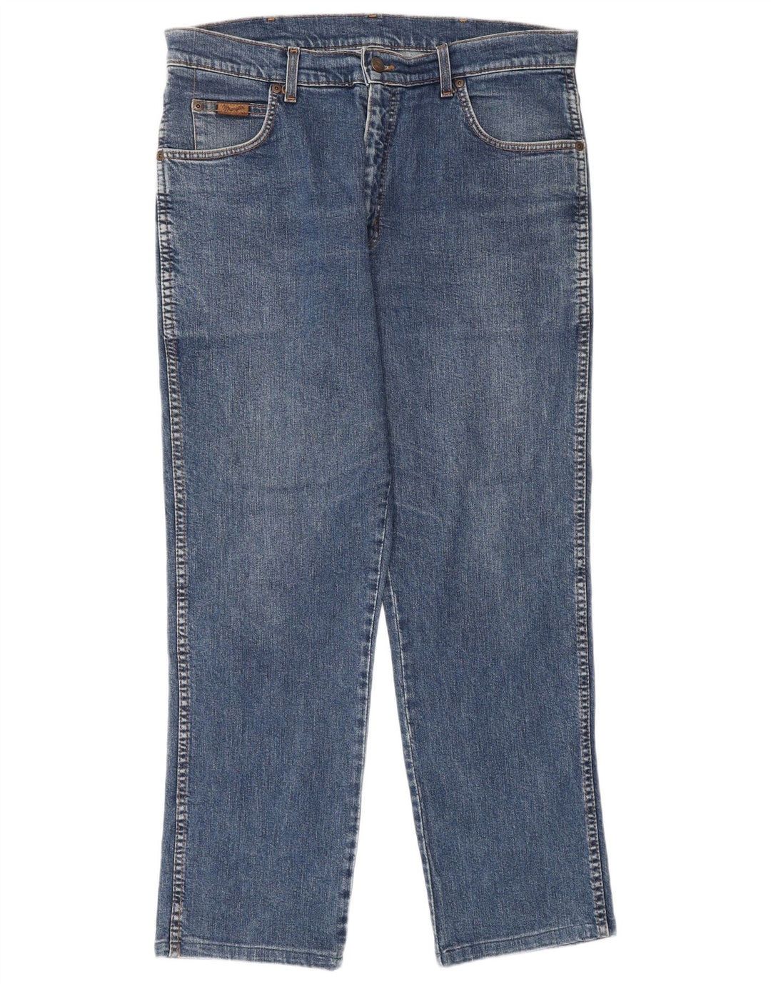 WRANGLER Jean droit homme W34 L30 bleu coton