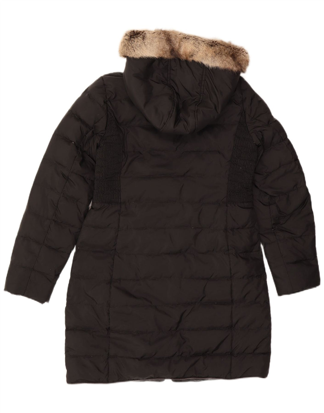 JOULES Manteau rembourré à capuche pour femme UK 12 Medium Noir Polyester