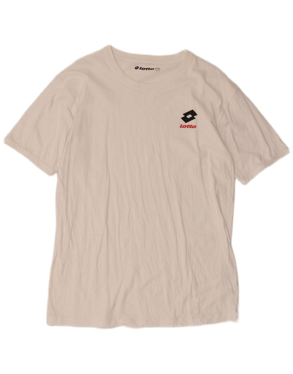 Lotto T-Shirt Homme Haut 2XL Blanc Coton