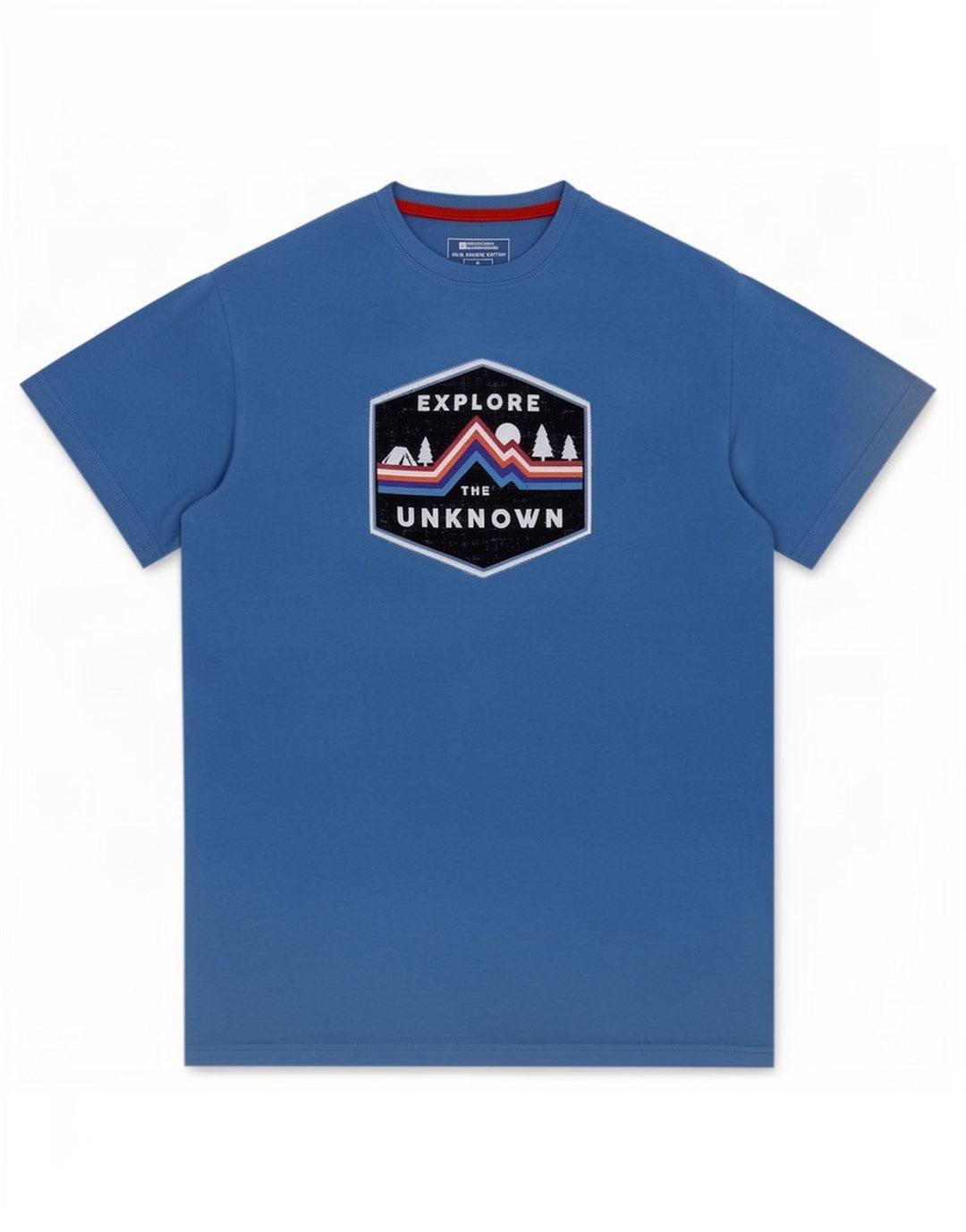 Mountain Warehouse T-Shirt Graphique Homme Bleu Moyen Coton