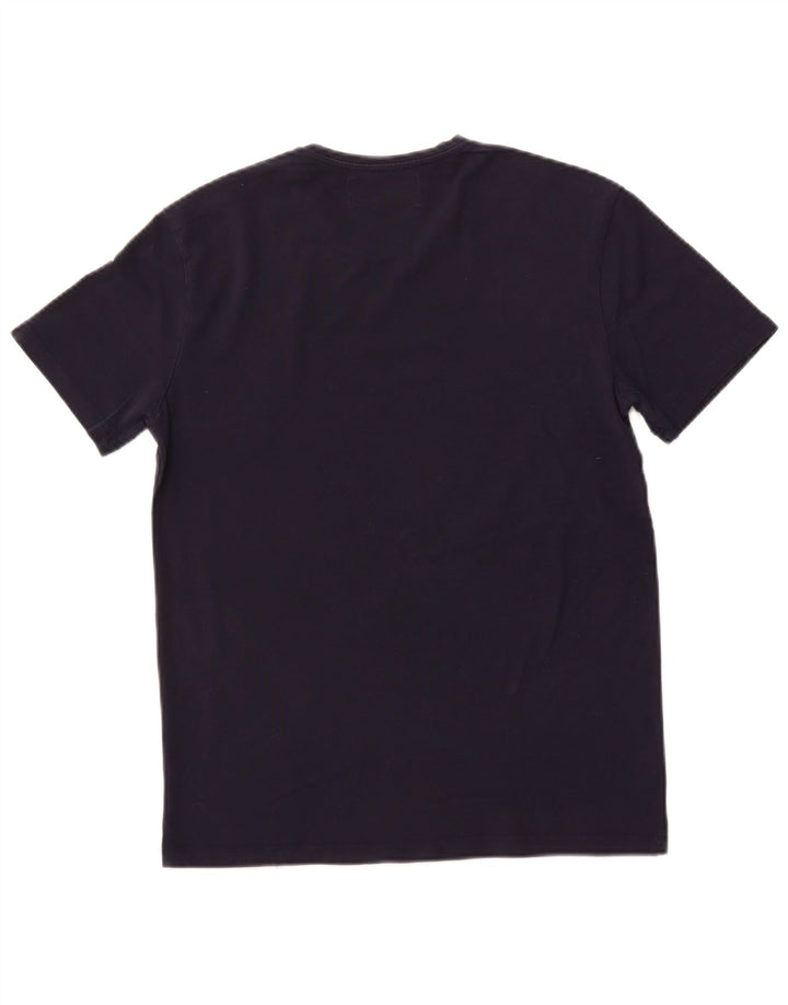 Zara Hommes Super Slim Fit T-Shirt Haut Large Bleu Marine