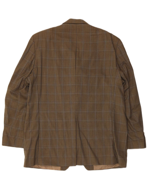 Chaps Ralph Lauren Veste blazer à 3 boutons pour homme UK 40 Grand carreaux kaki