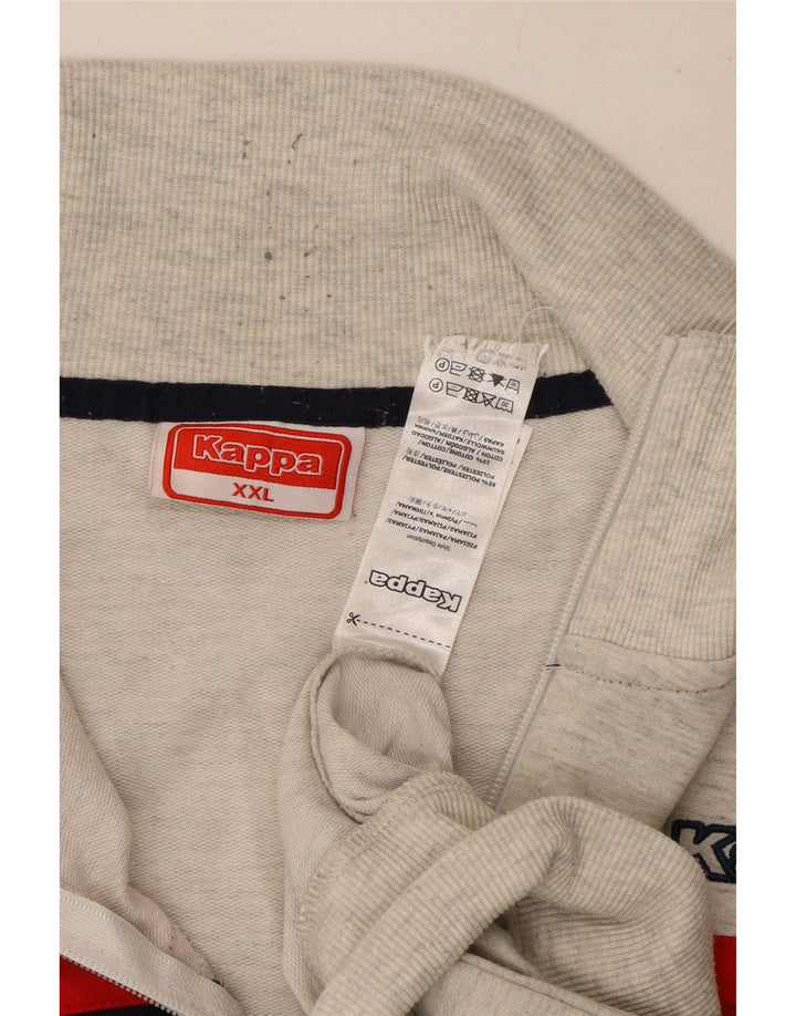 Kappa Veste de survêtement pour homme 2XL Gris Colorblock Polyester