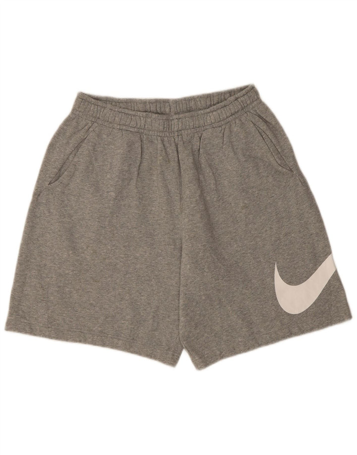 NIKE Mens Graphic Sport Shorts Large  Grey Cotton