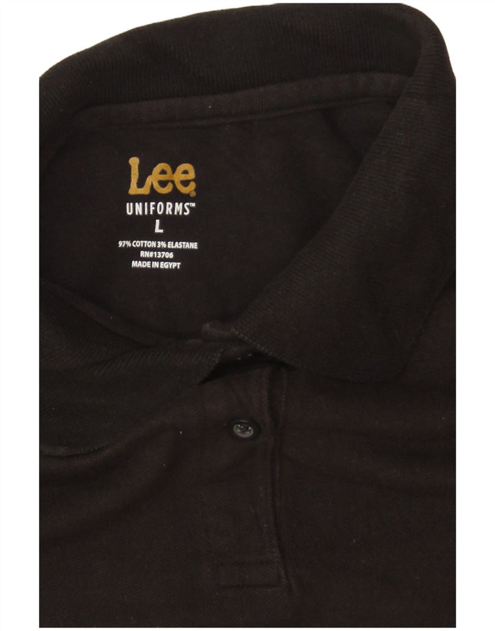 LEE Polo Fille 13-14 Ans Grand Noir Coton
