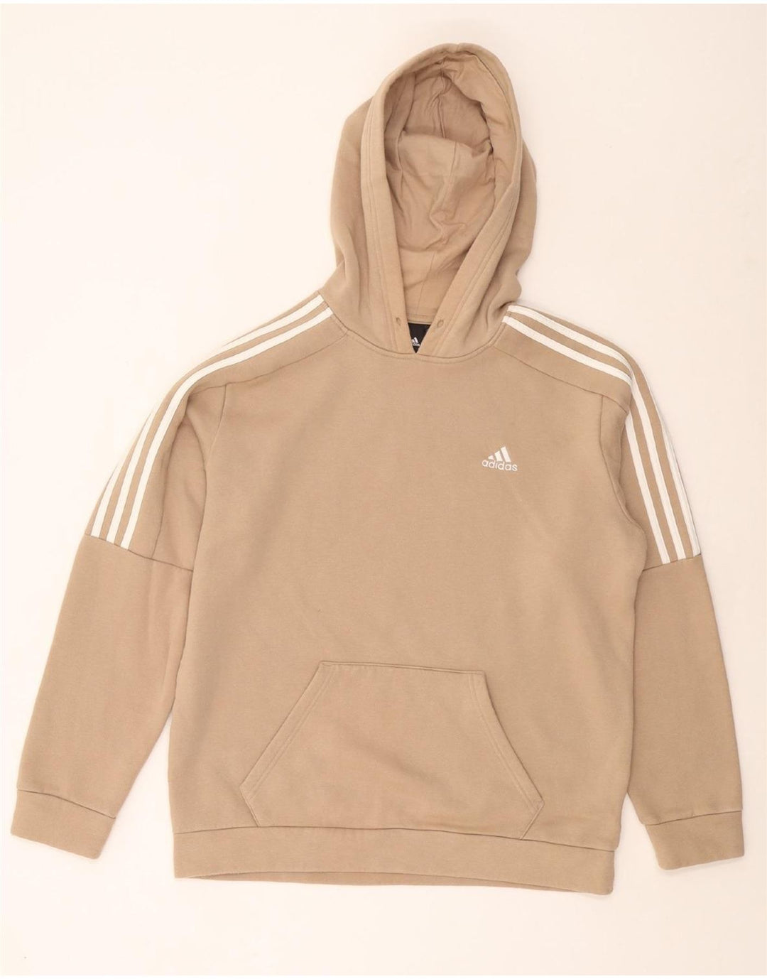 ADIDAS Pull à capuche pour homme en coton beige moyen