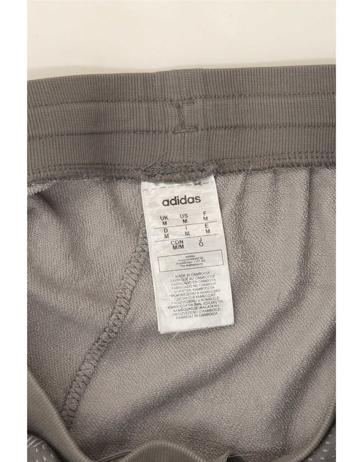 Adidas Short de Sport Homme Gris Moyen Coton Géométrique