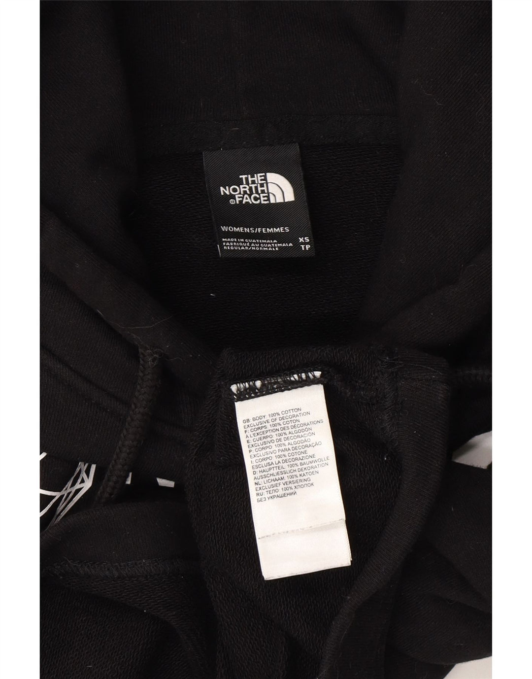 THE NORTH FACE Pull à capuche surdimensionné pour femme UK 6 XS Noir