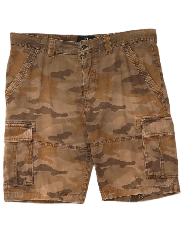 Dack's Short cargo coupe classique pour homme IT 50 Large W36 Marron Camouflage