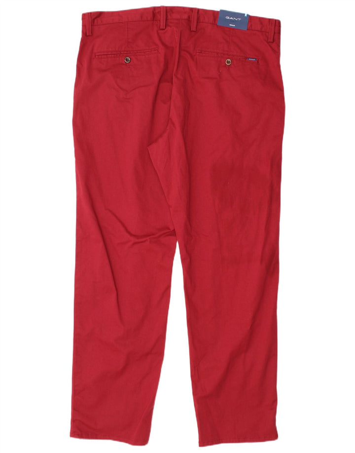 Gant Pantalon Chino Droit Homme W40 L32 Rouge Coton