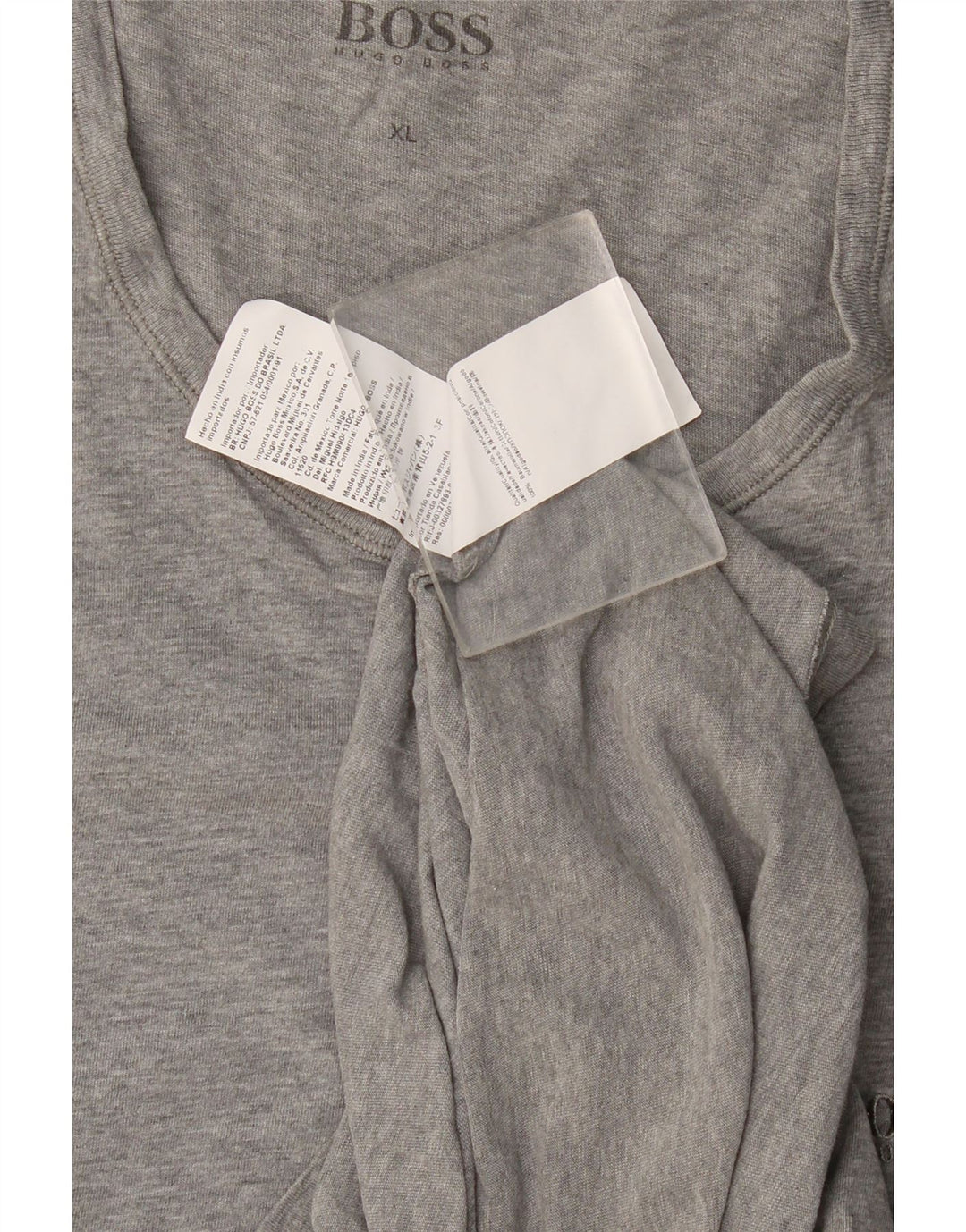 Hugo Boss T-Shirt Homme Top XL Gris Coton