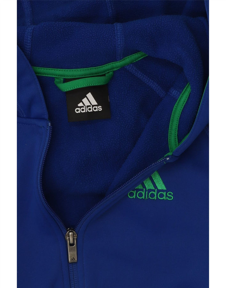 ADIDAS Pull à capuche zippé garçon 10-11 ans Bleu Polyester