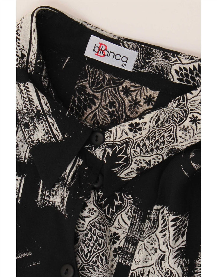 Bianca Chemise longue pour femme EU 42 Grand patchwork noir