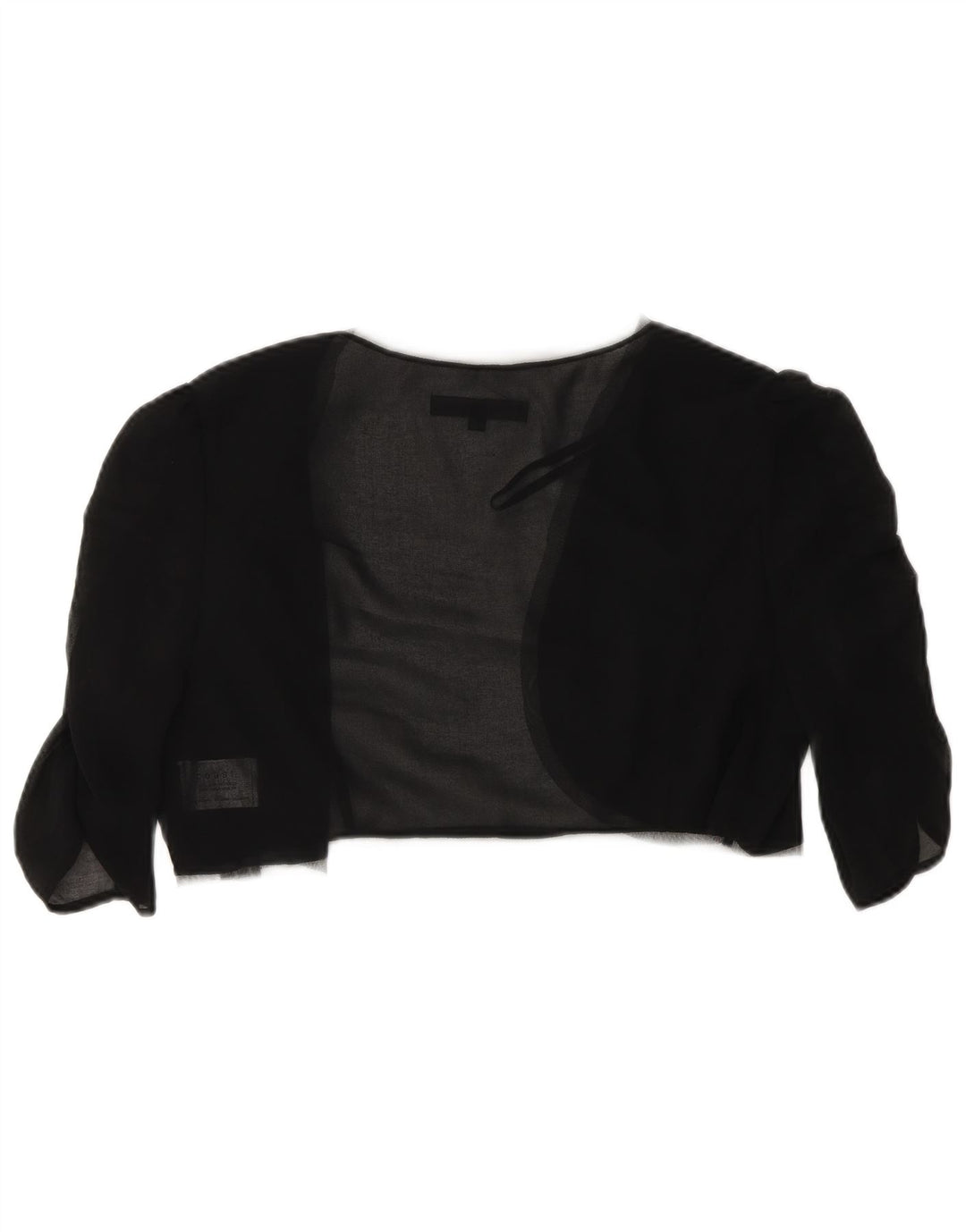 Coast Femme Manches 3/4 Voir à Travers Boléro UK 14 Moyen Noir Polyester