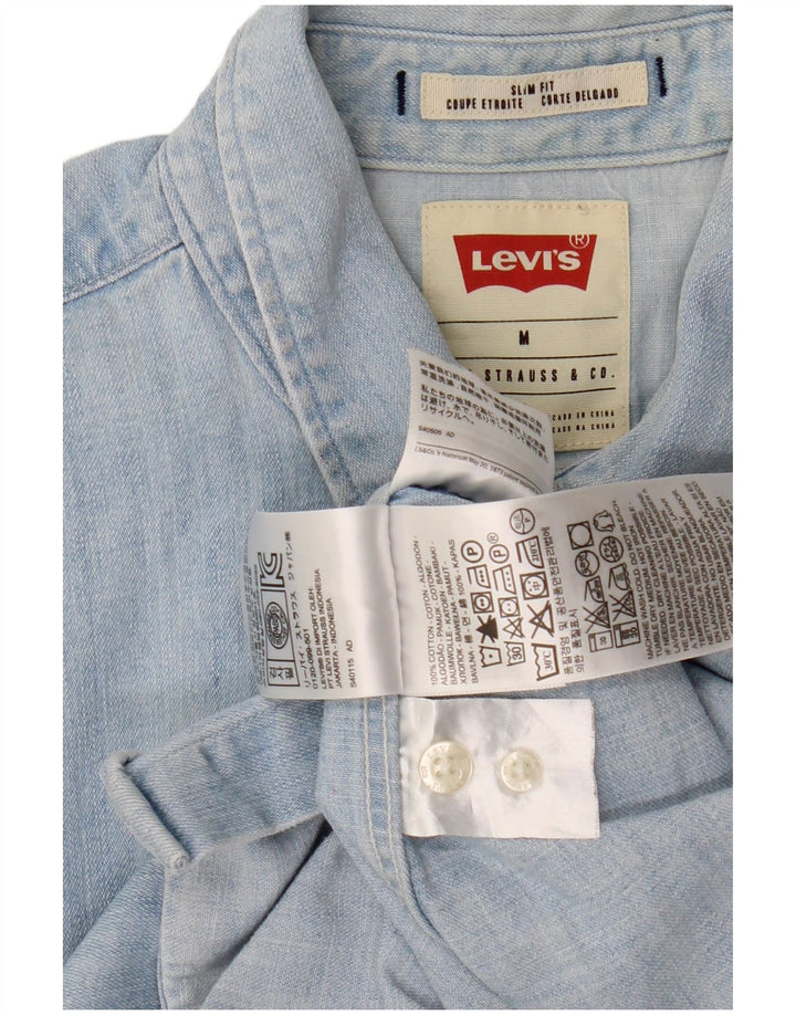 LEVI'S Chemise en Jean Coupe Slim Homme Bleu Moyen Coton